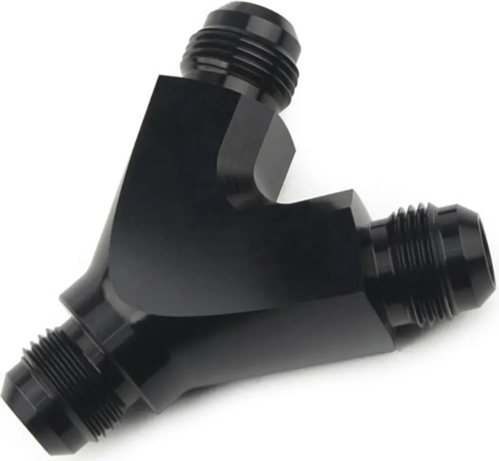Raccordo Y-Block AN10 a Dual AN6 Alluminio Nero - Tenuta Professionale
