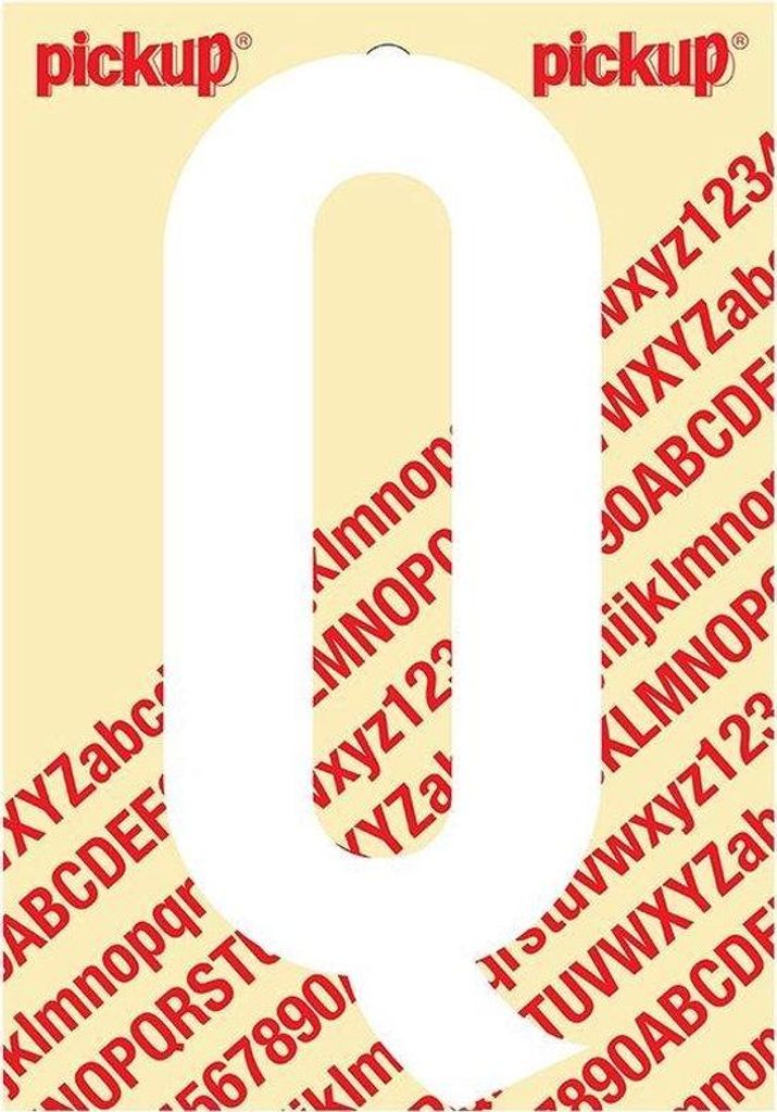 Sticker Nobel Sticker Buchstabe Q weiß - Pickup