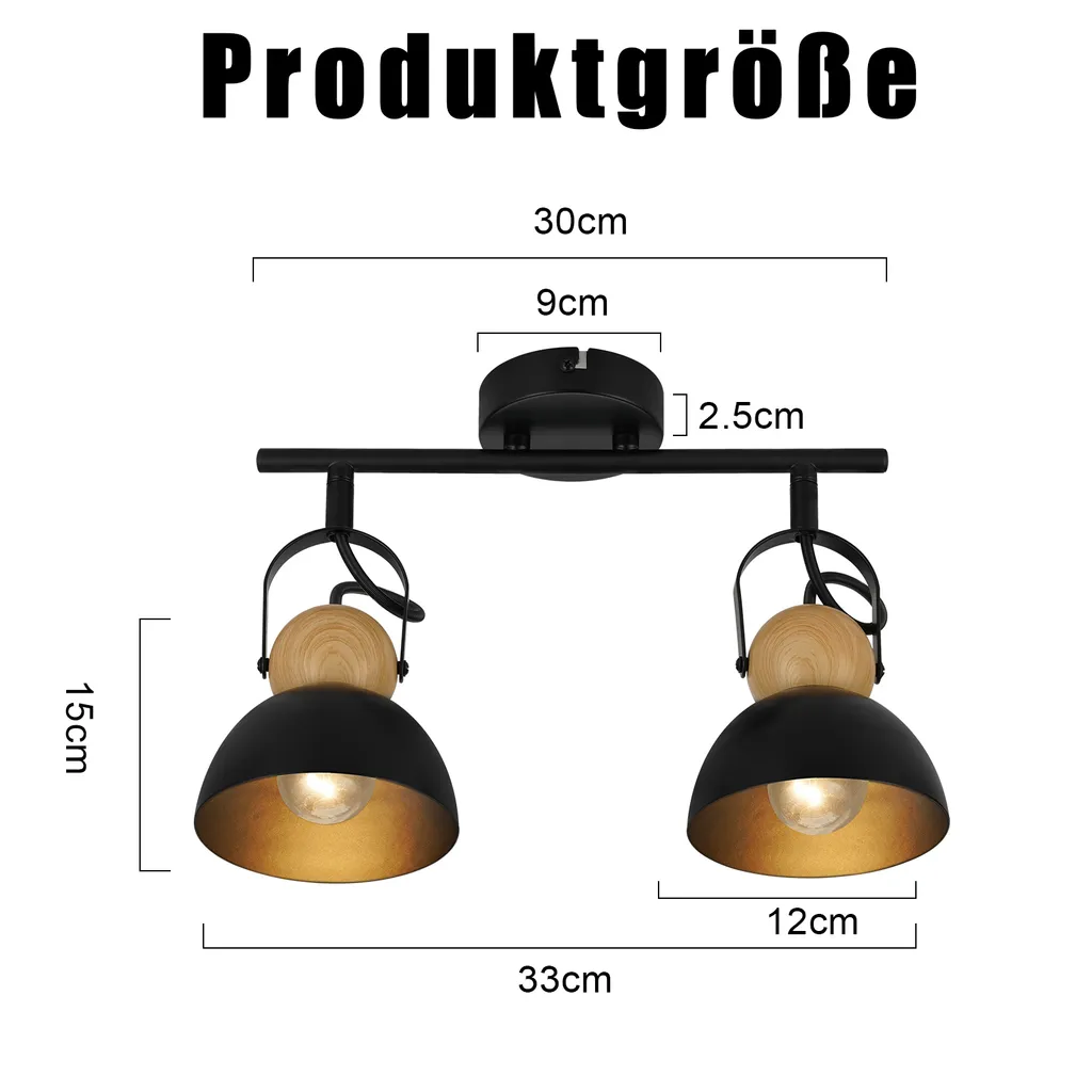 Plafonnier Orientable Noir : Solution d'Éclairage Efficace pour Entrée - 2