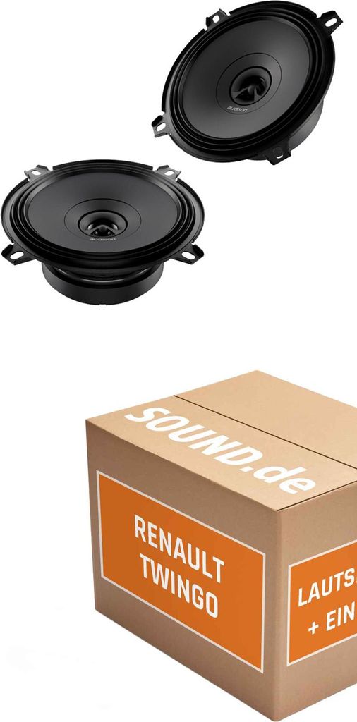Lautsprecher Boxen Einbaupaket vorne Audison APX 5 passend für Renault Twingo 2 | 2x Tief-Mitteltöner mit integriertem Hochtöner 150W MAX