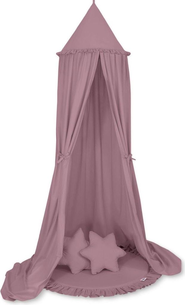 Set Hängehimmel & Spielmatte – Hochbett – Schutz und Komfort für Kinder – Pastellviolett