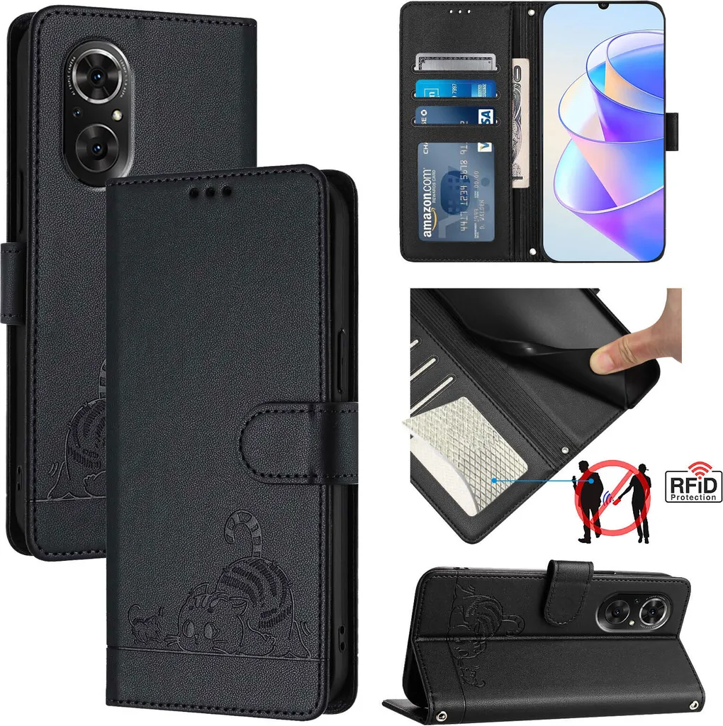 Idea Regalo Custodia Huawei Nova 9 SE Honor 50 SE Gatto Portafoglio