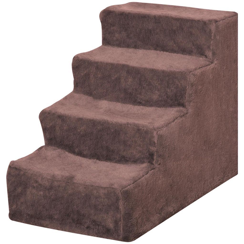 PawHut honden trap, 4 treden, afneembare bekleding, 44 cm, Productafbeelding 