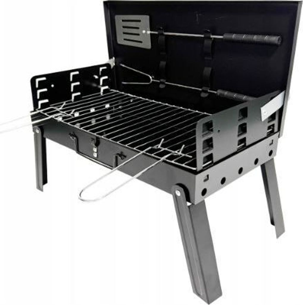 Grill węglowy turystyczny mini przenośny składany walizka Zdjęcie produktu 