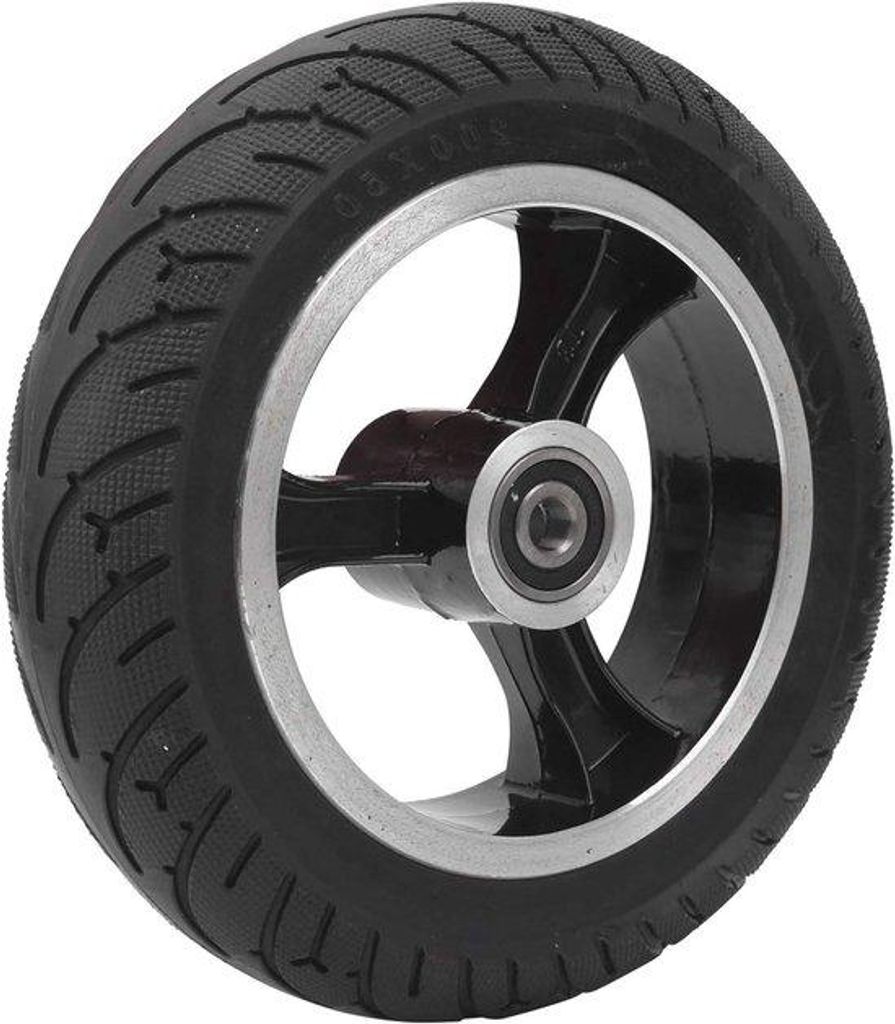 Elektrisches 8-Zoll-Vollband mit 200 x 50 mm, vorderes elektrisches Scooter-Rad mit nicht-pneumatischen Banden und Naaf-Verstelleinheit.