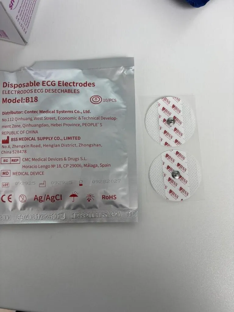 Électrodes ECG Snap CONTEC 100 pièces à haute conductivité et gel solide - 4