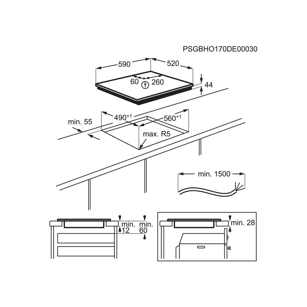 Electrolux EIS62443 Schwarz Integriert 60 cm Produktbild 8