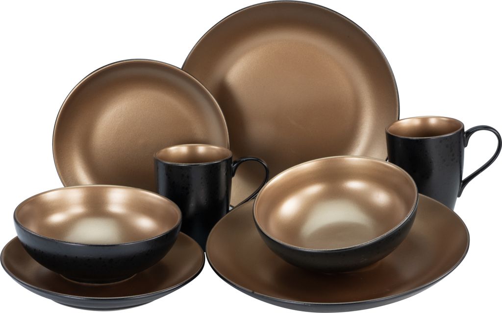 CreaTable, 23599, Glamour Gold Gold, Kombiservice 8-tlg, Produktbild 