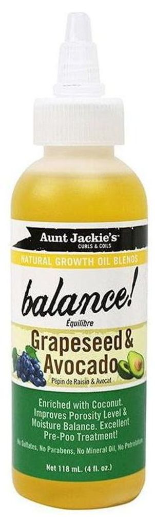 Aunt Jackie's Growth Oil Grapeseed & Avocado 4oz.
