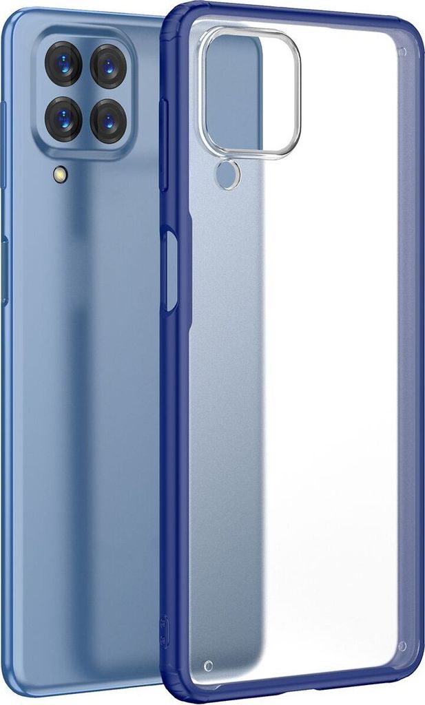 Mobigear Shockproof Samsung Galaxy M53 Hülle Hardcase Backcover - Transparent / Blau