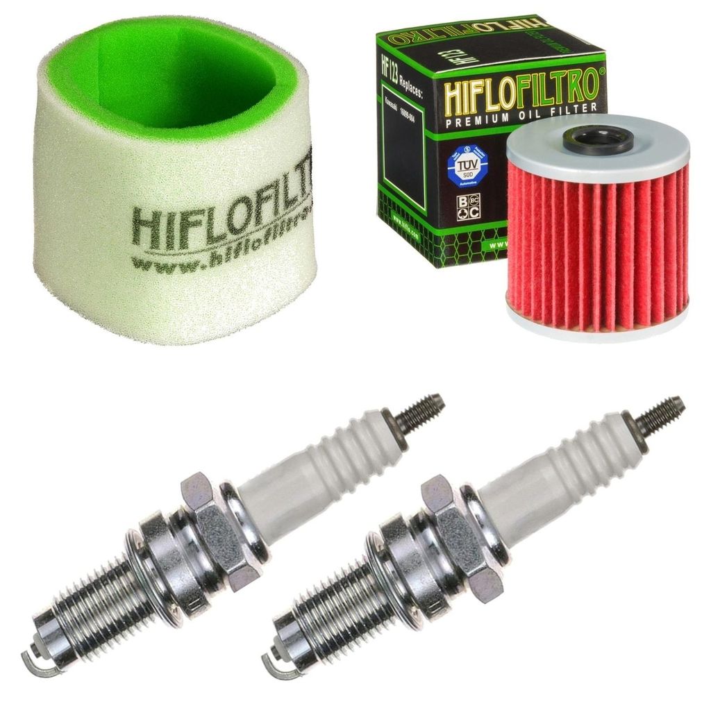 Service-Kit für Kawasaki KLF 250 A Bayou 2WD 2003-2010 Filter Zündkerzen von pamoto - Neu