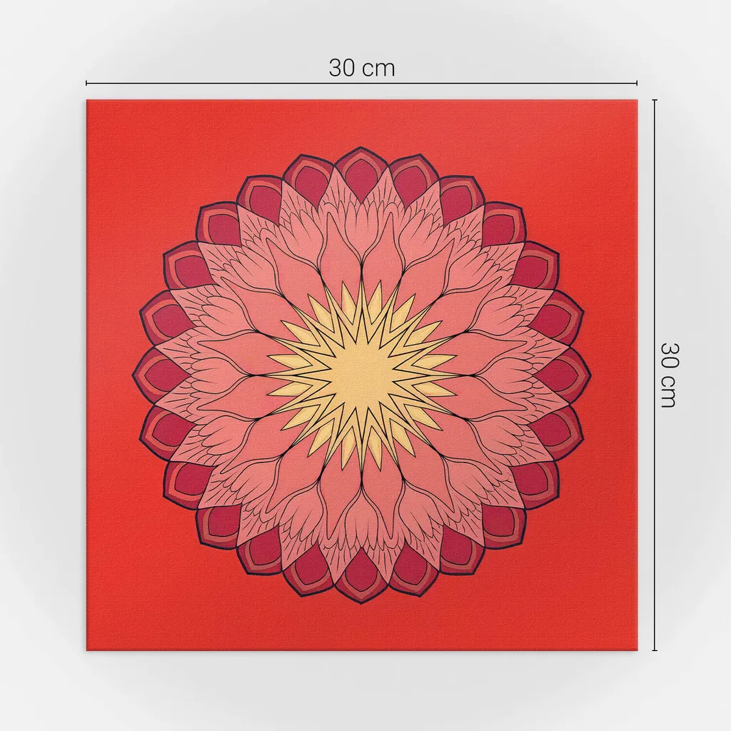 Piastrelle in Vinile Adesive 30x30cm - Mandala Floreale PCV 9pz - 4