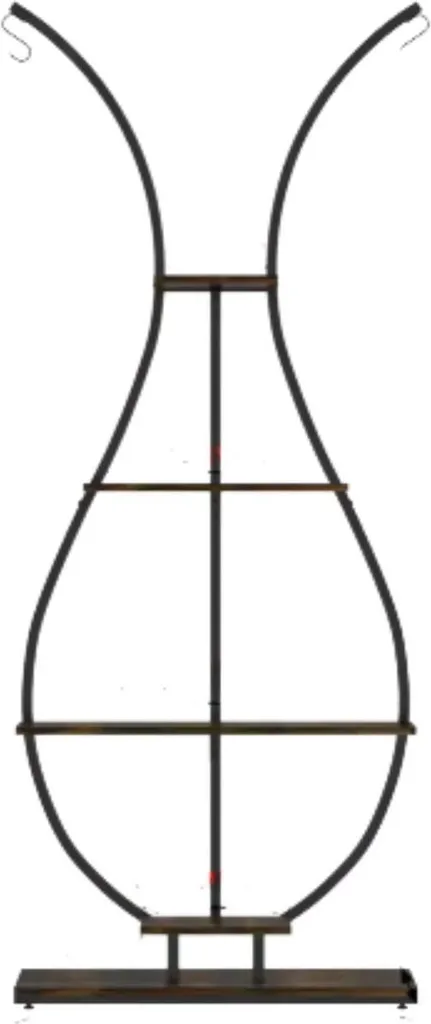 Support fleurs bambou forme vase Madelief Opulence design naturel 80cm