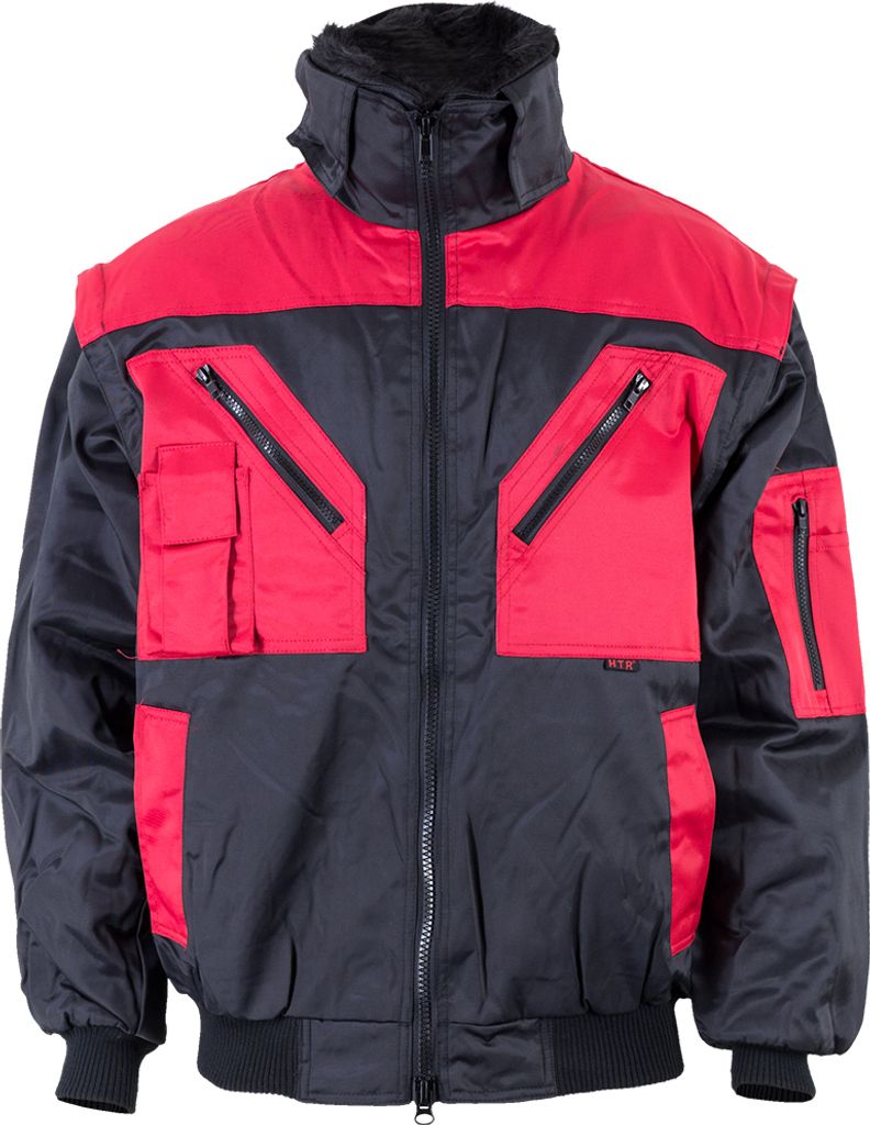 Kübler Pilotenjacke schwarz/rot Gr. 3XL