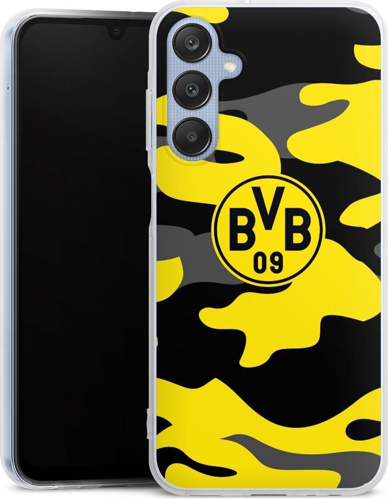 DeinDesign Handyhülle für Samsung Galaxy A25 5G Silikon Hülle Case Smartphone Schutzhülle BVB Borussia Dortmund Fanartikel