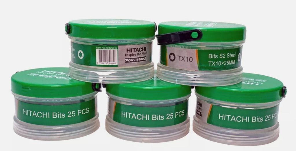 Hitachi 5x25 Stück Torx Profi Bit Box T 10 x 25mm, S2 Spezialstahl