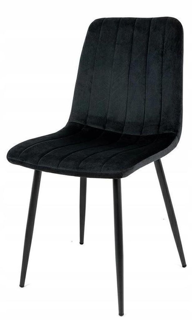 Ekspand | Stuhl LR-2023 - Schwarz - Hochwertiger Velours - Produktbild 