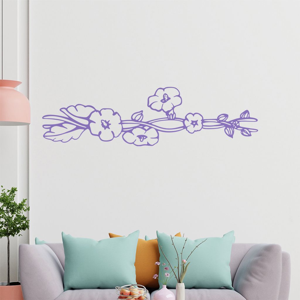 Kirschen - Pflanzen Wandtattoo in 6 Größen - Wandaufkleber Wall Sticker - Dekoration, Küche, Wohnzimmer, Schlafzimmer, Badezimmer