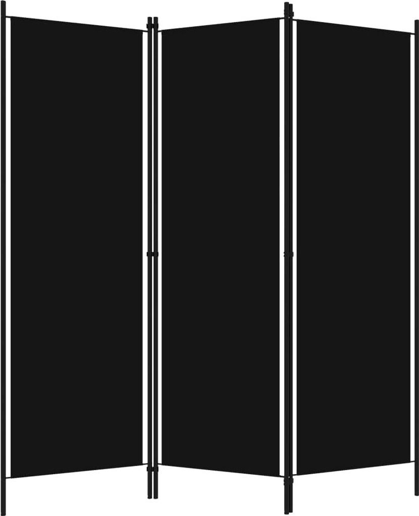 vidaXL 3-dílný dělič místností černý 150x180 cm Obrázek produktu 