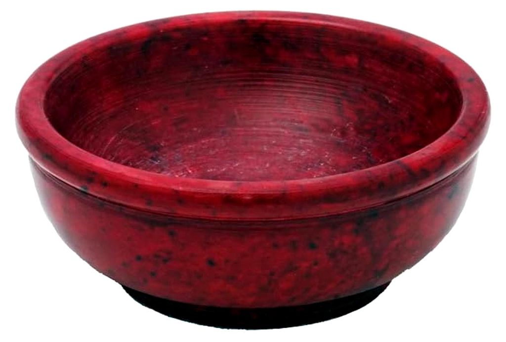 Rauchgefäß rot Deko 7,5cm Durchmesser Schale Räucherschälchen Speckstein 7518