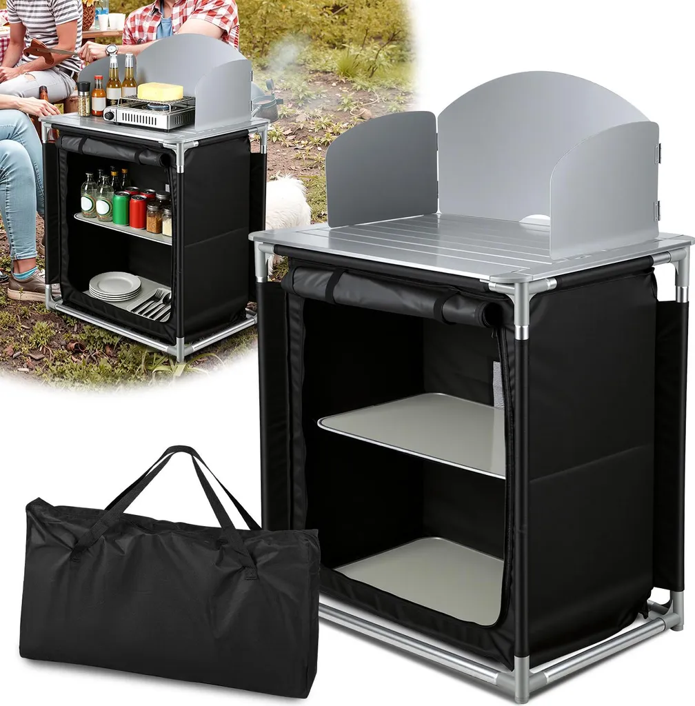 Meuble de cuisine extérieur robuste Izrielar pour camping et caravane