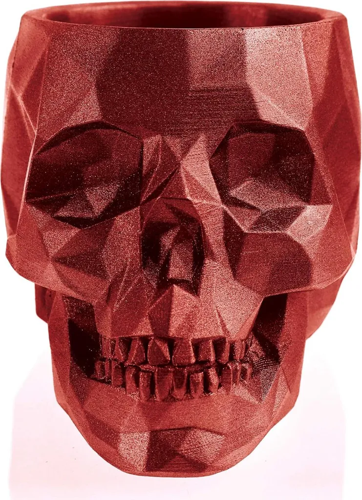 Pot de fleurs crâne Low-Poly en ciment Ø 11cm à 24cm pour extérieur
