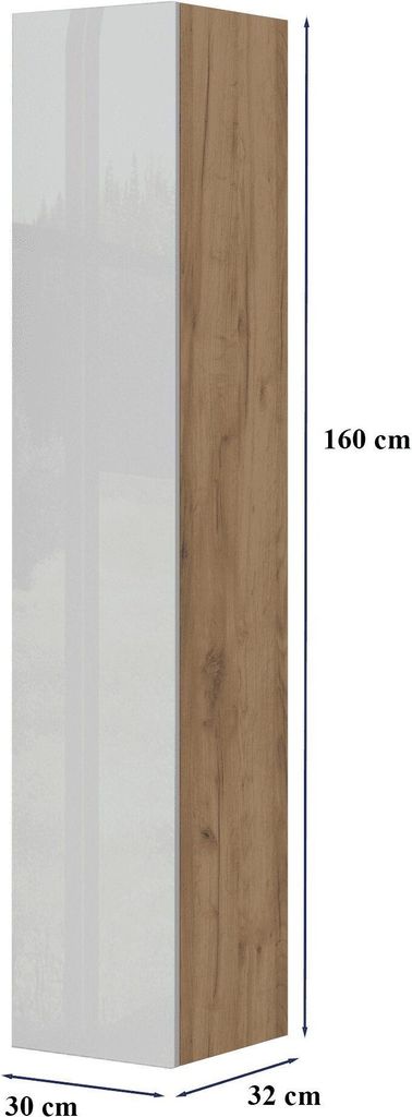 PLATAN ROOM Badezimmer Hängeschrank Badschrank 160 cm hoch Produktbild 3