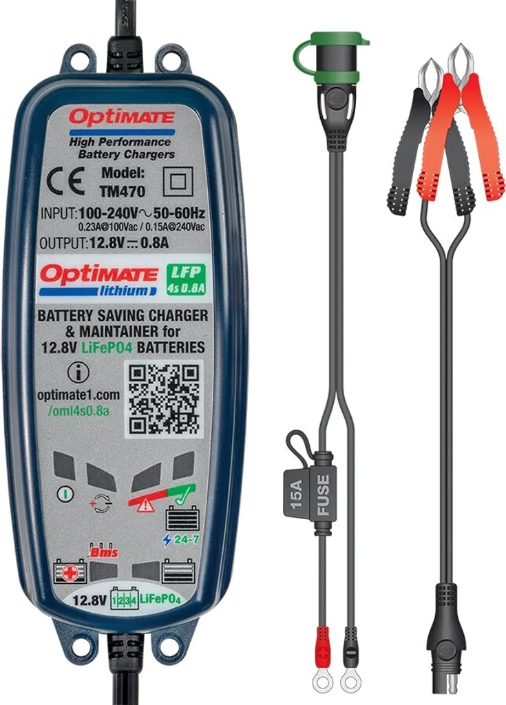 Chargeur OptiMATE Lithium 4S 12.8V avec programme de récupération