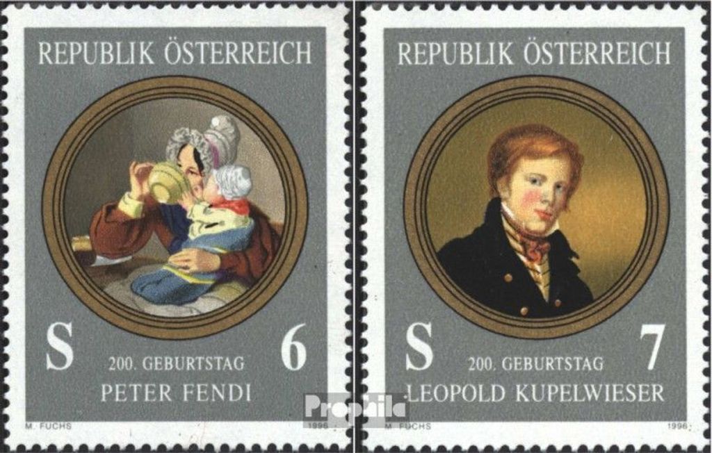 Briefmarken Österreich 1996 Mi 2181-2182 (kompl.Ausg.) gestempelt Geburtstage