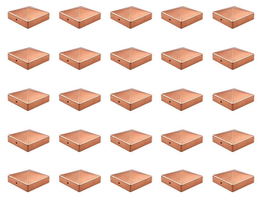 25x Pfostenkappe Kupfer 101 mm Pyramide Abdeckkappe für Produktbild 