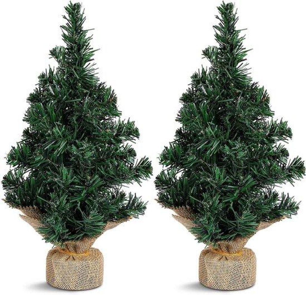 Kleine künstliche Weihnachtstanne mit Stand für Innen und Aussen