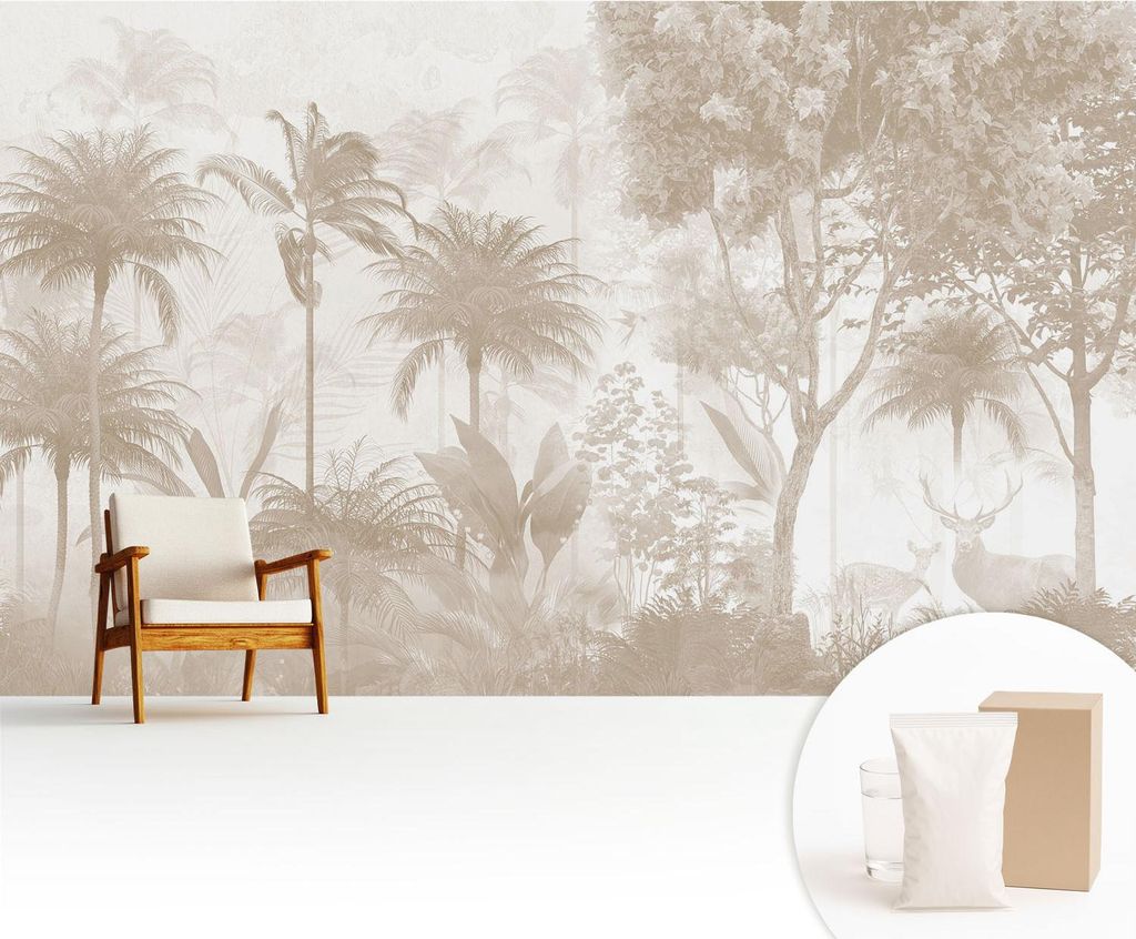 Fototapete - 416x254 cm - Tapete - Wandtapete - Wandbilder - Dekofolie - Tapete Folie - Wand - Dekoration - Wohnzimmer - Tropische Landschaft