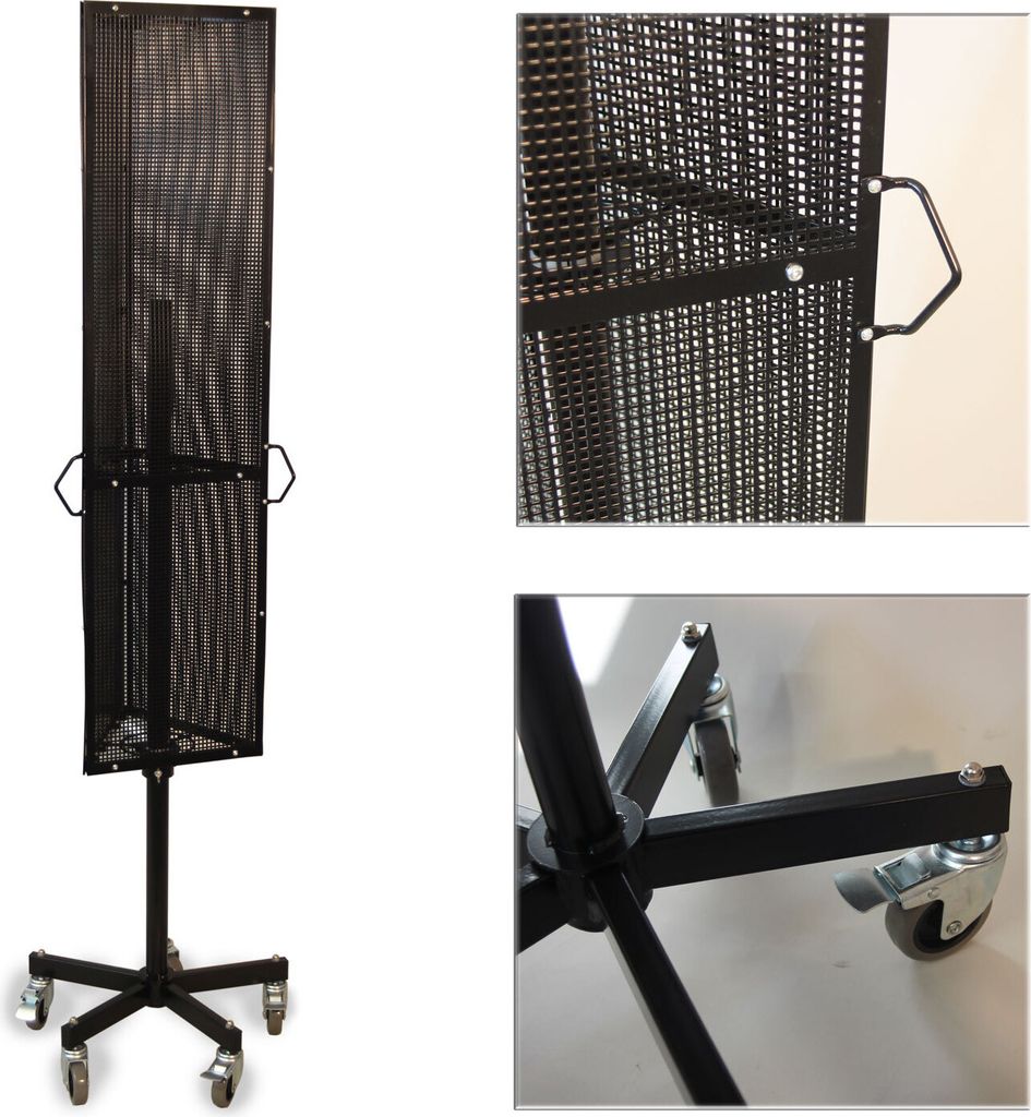 Lochplattenständer mit 3 Lochplatten, RAL9005