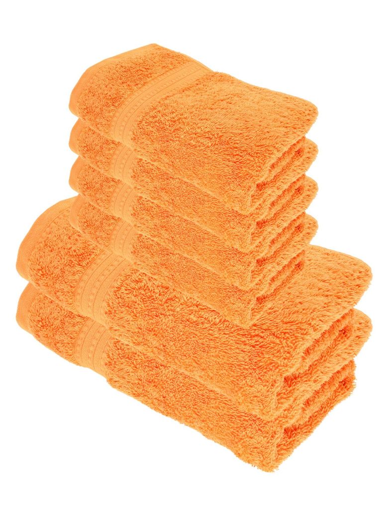 Julie Julsen BIO Duschtuch-Set 6 tlg. 2 Dusch- 4 Handtücher Orange