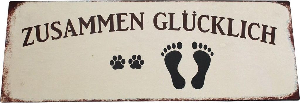 Dekoschild Zusammen glücklich