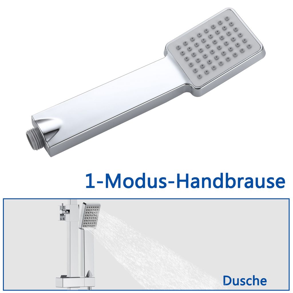 Duschsystem mit Thermostat 38℃ Duscharmatur Chrom Produktbild 3