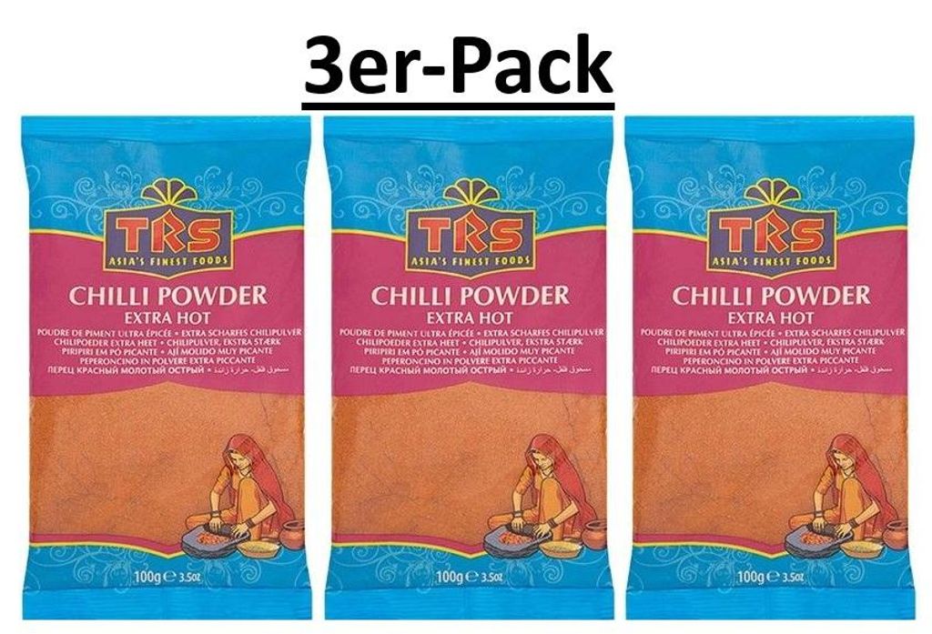 3er-Pack TRS Chilipulver Extra Scharf 100g Produktbild 