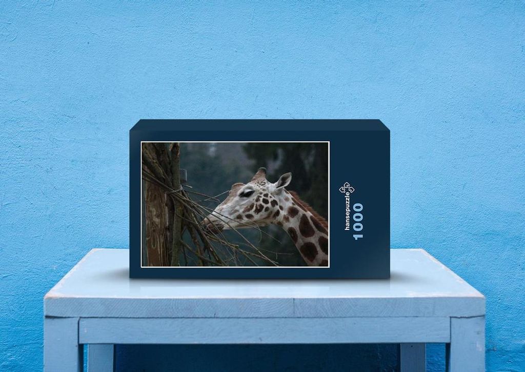 hansepuzzle 78510 - Giraffe Puzzle, 1000 Teile, Natur, 60,0 x 46,0cm mit hochwertiger Aufbewahrung, Kartonbox und wiederverschließbarem Beutel