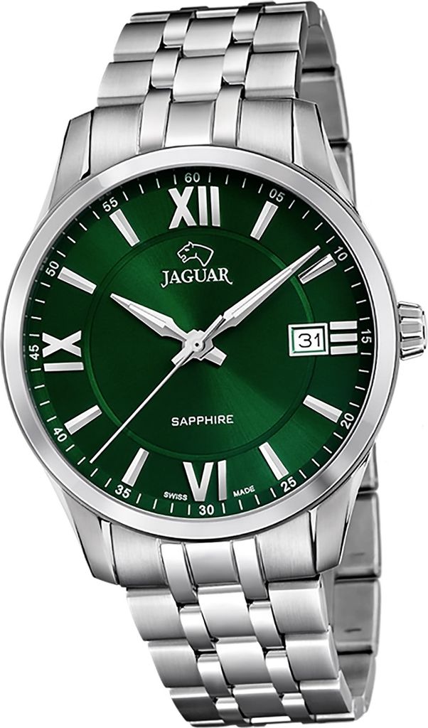 Jaguar Edelstahl Herren Uhr Analog Luxus Armbanduhr silber Acamar D2UJ964/3