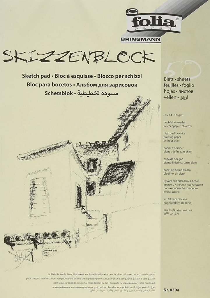 folia Skizzenblock DIN A4 120 g/qm 50 Blatt Produktbild 