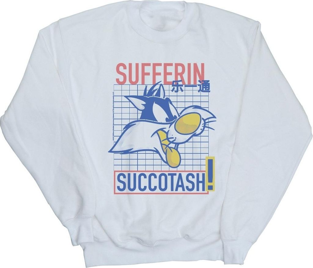 Looney Tunes - "Sufferin Succotash" Sweatshirt für Herren BI33553 (XXL) (Weiß)