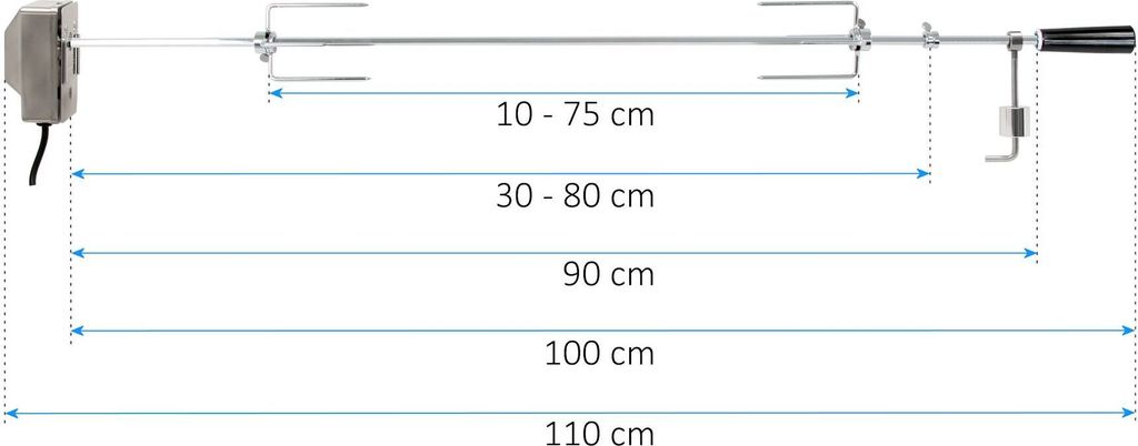 BBQ-Toro univerzálna sada grilovacích ražňov 90 cm, vrátane Obrázok produktu 2