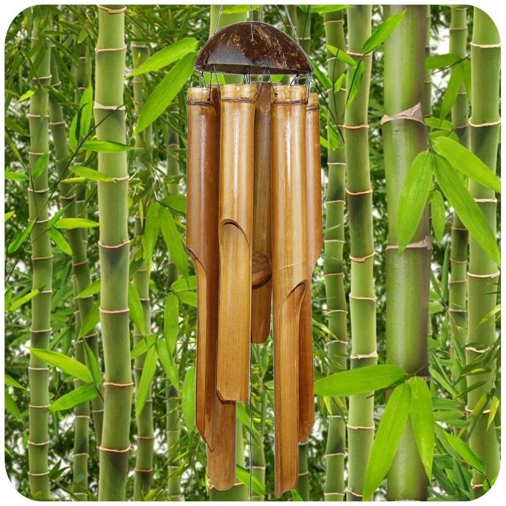 Gioco del vento sonoro bambù decorazione tubi sonori mobili Immagine del prodotto 