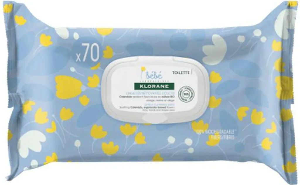 Set 210 Salviettine Klorane Bébé: Igiene Naturale alla Calendula BIO