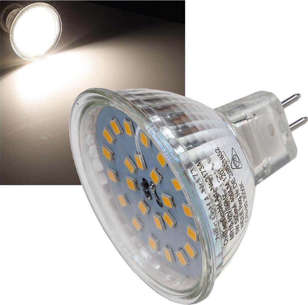 ChiliTec 21734 LED Strahler MR16 "H55 SMD" 120°, 4000k, Produktbild 