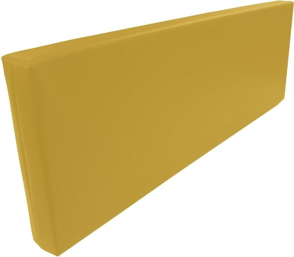 Rueckenlehne - Rueckenkissen für Palettenkissen (120x43x10cm (Limonade) MATRATZEN KISSEN Mit Kunstleder flammhemmend MVSS 302 - UV stabilisiert - ...