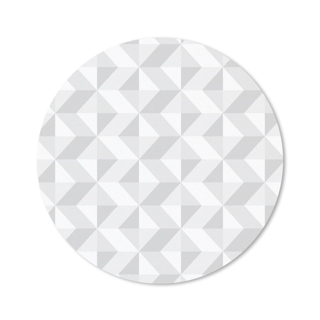 MuchoWow Mauspad Mousepad Zickzack - Grau - Muster - Geometrie 50x50 cm - Mousepads - Maus Mat - Pad - Mausunterlage - Vinyl