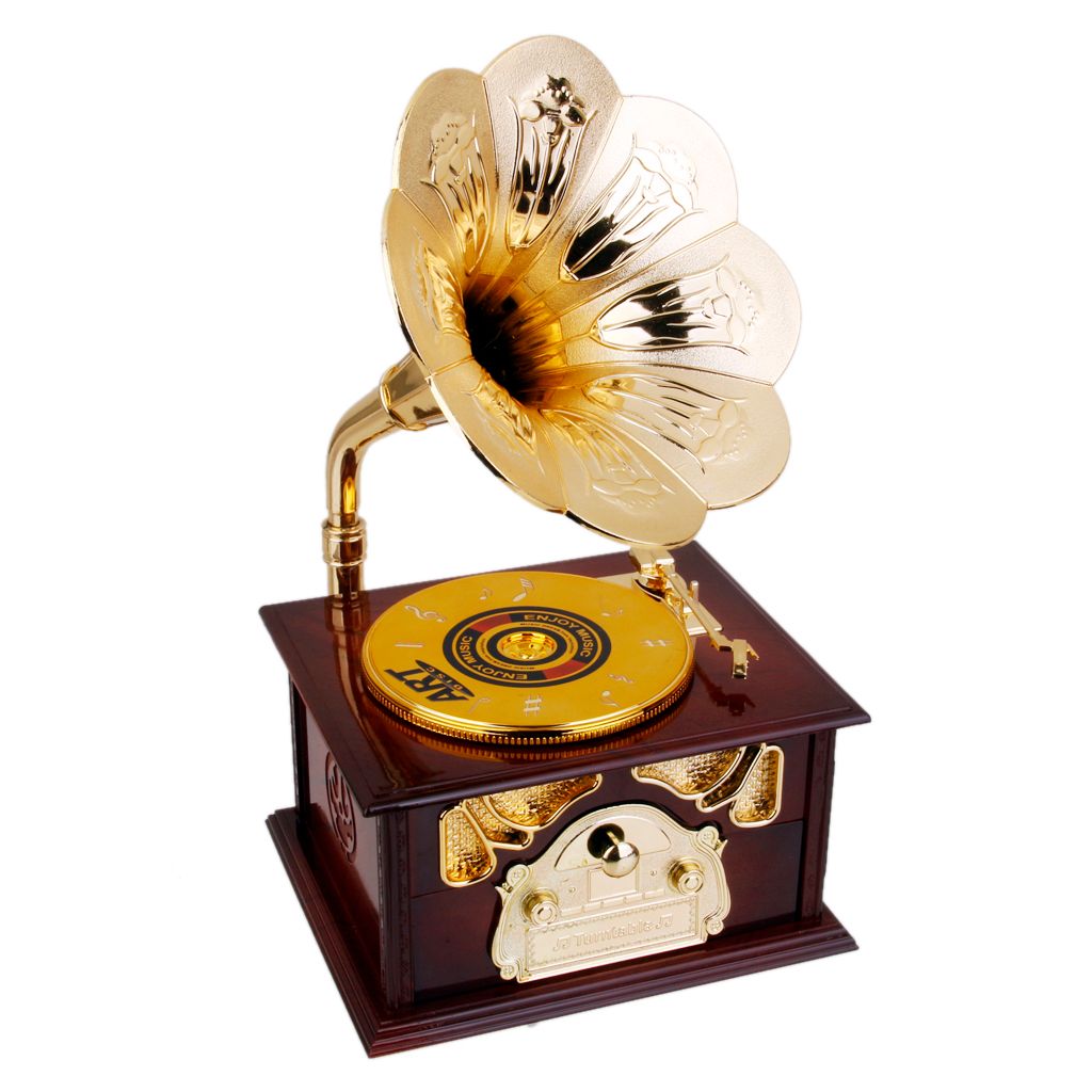 Kreative klassisch Grammophon Modell Spieluhr Phonograph Spieldose Romantische 