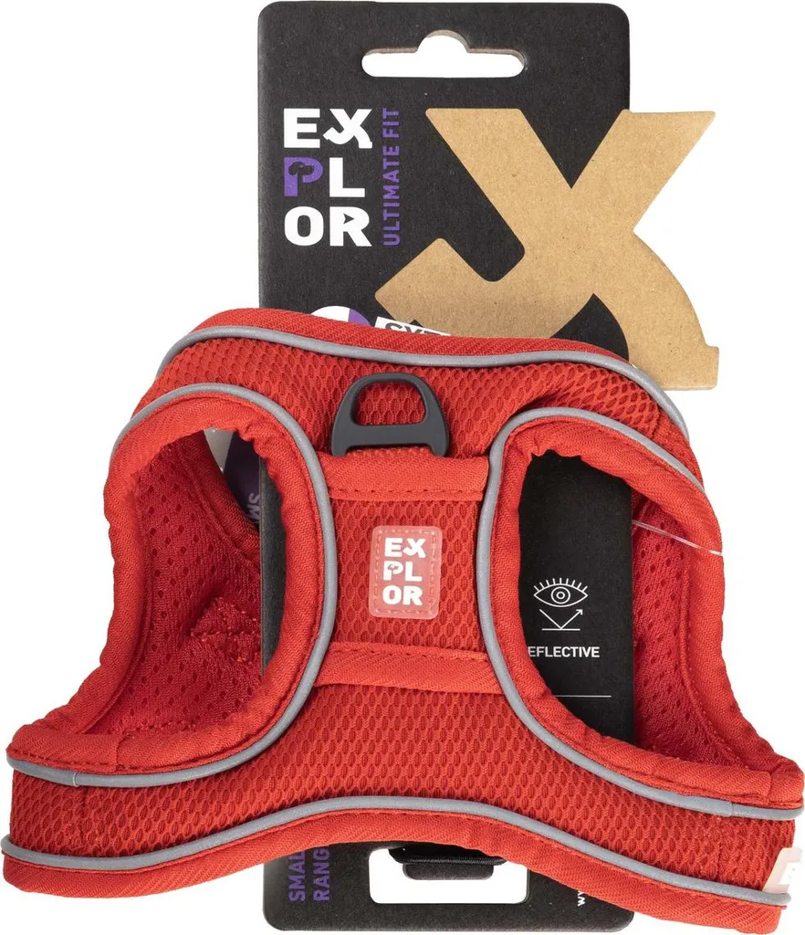Harnais Duvo+ EXPLOR Ultimate Fit rouge XXS pour petit chien sportif