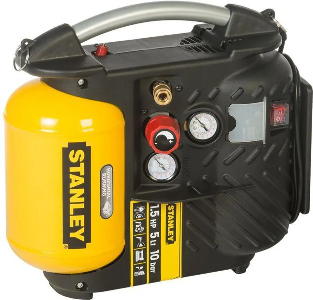 Compresseur sans huile Stanley 10 bar - Modèle DN 200/10/5 compact 5L - 16